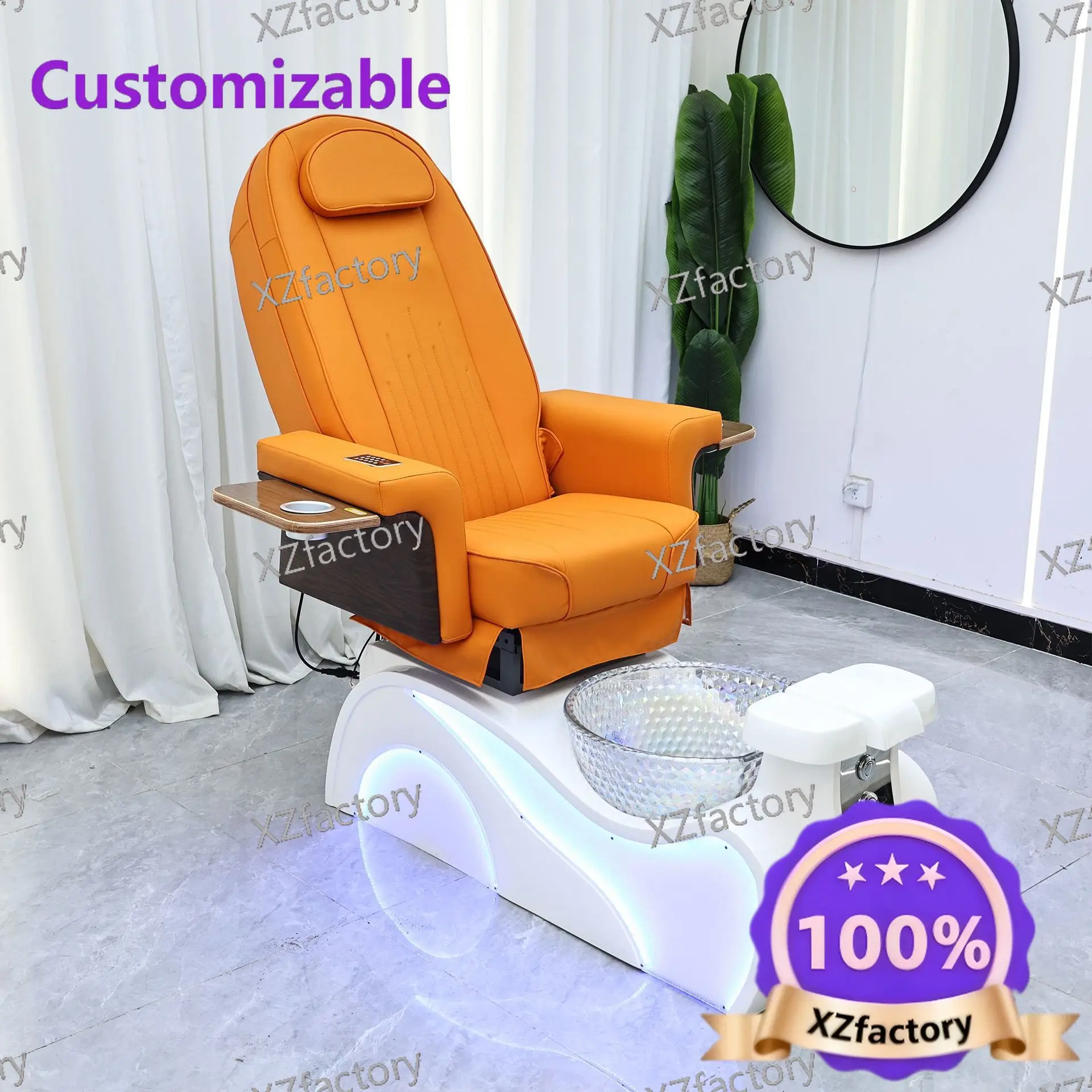 Electric Pedicure Chair, Foot Bath SPA Sofa, Adjustable Foot Massage & Manicure Sofa Chair