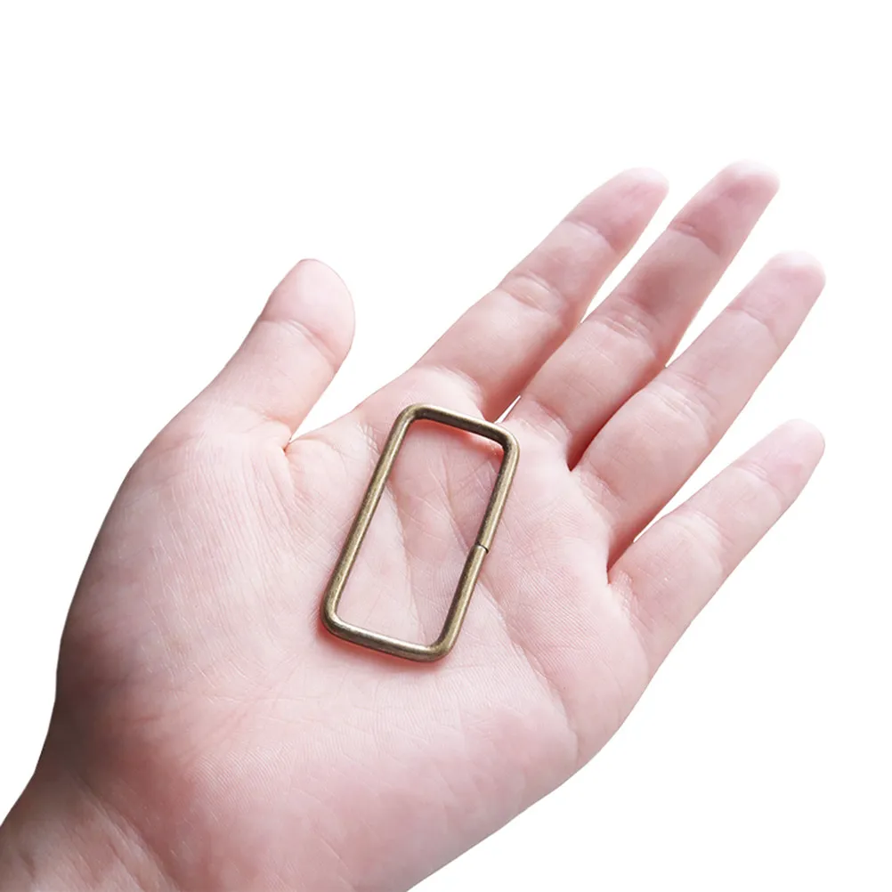 

100Pcs Rectangular Metal Buckle Zinc Alloy Shoe Handbag Backpack Strap Fastener Decorative Hardware Component Silver
