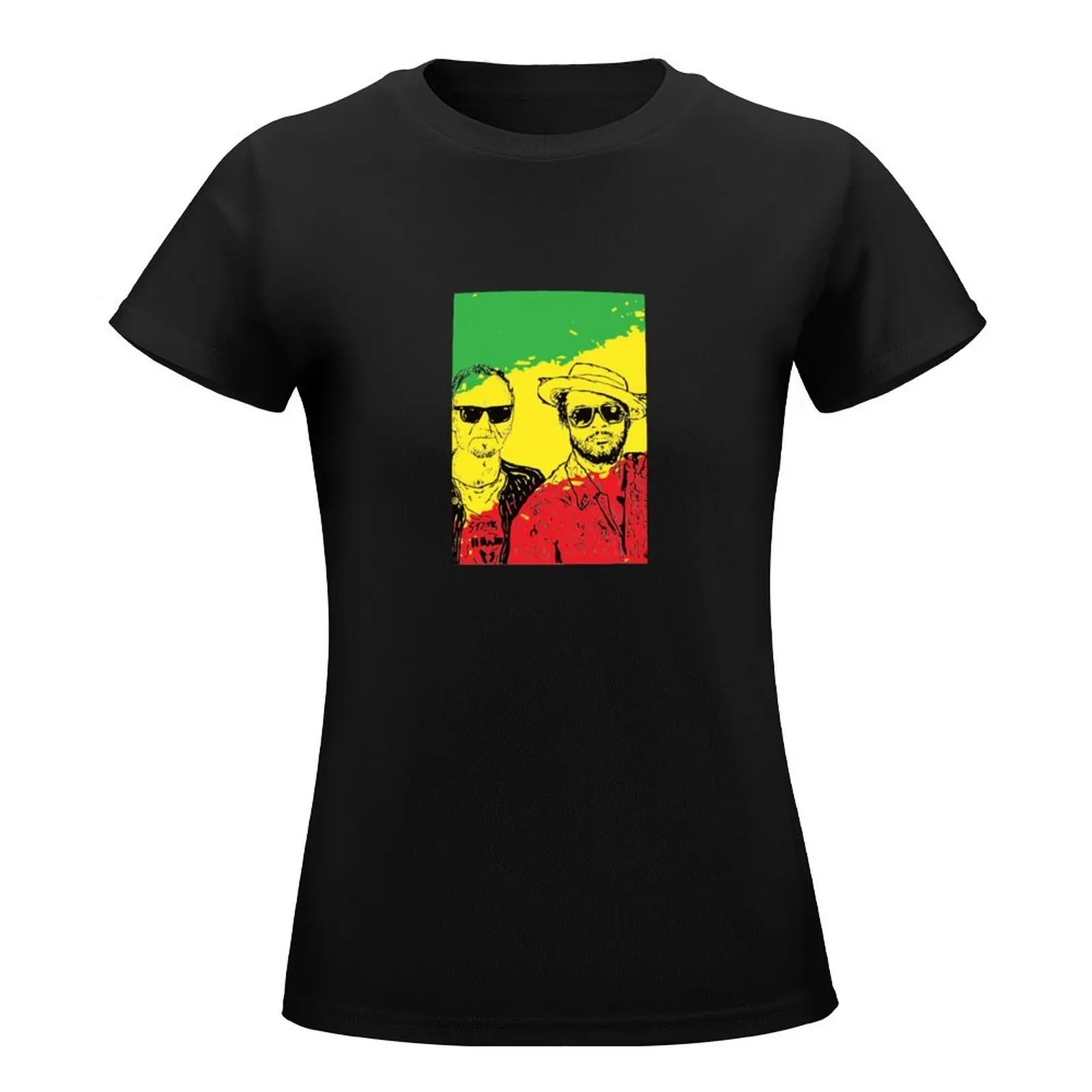 Jamaican flag sting & shaggy T-Shirt Short sleeve tee tees Women clothes