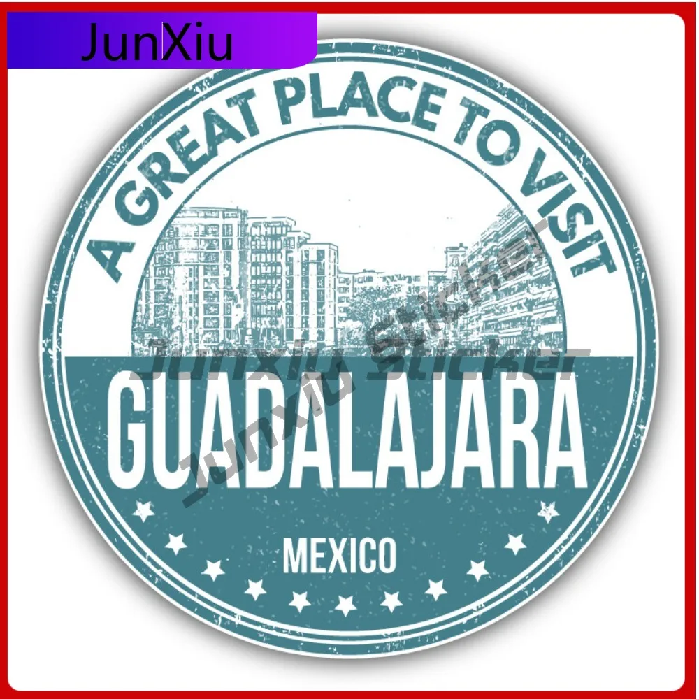 

Guadalajara Mexico Grunge Cool Best Gift Scratch Resistant Modern Car Decal Waterproof Vinyl Laptop Window Bumper Auto Exterior