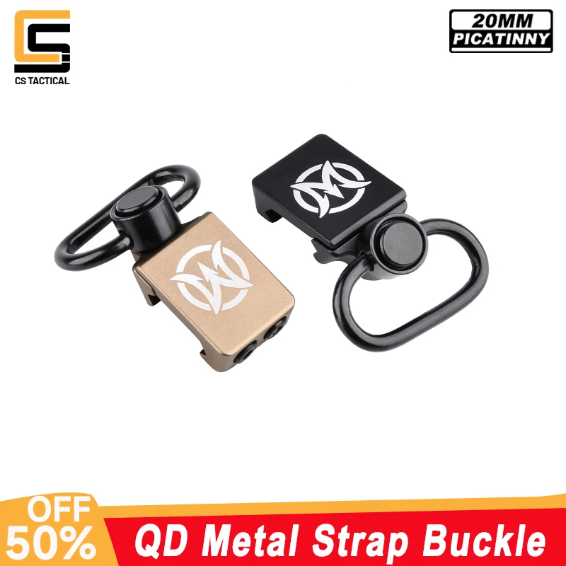 

Metal Tactical QD Strap Buckle Sling Swivel Adapter Rail Mount 20mm Rail Strap Buckle Metal Strap Loop Mount Steel Push Button