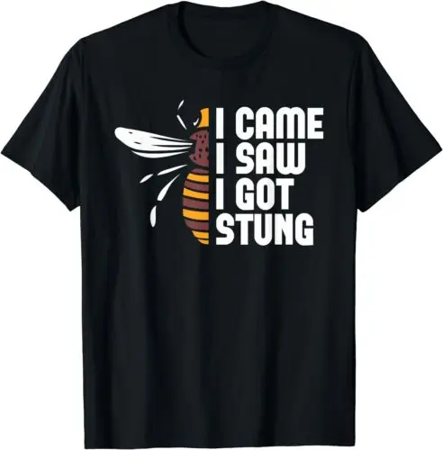  Funny Beekeeper Bees Beekeeping I Came I Saw I Got Stung T-Shirt