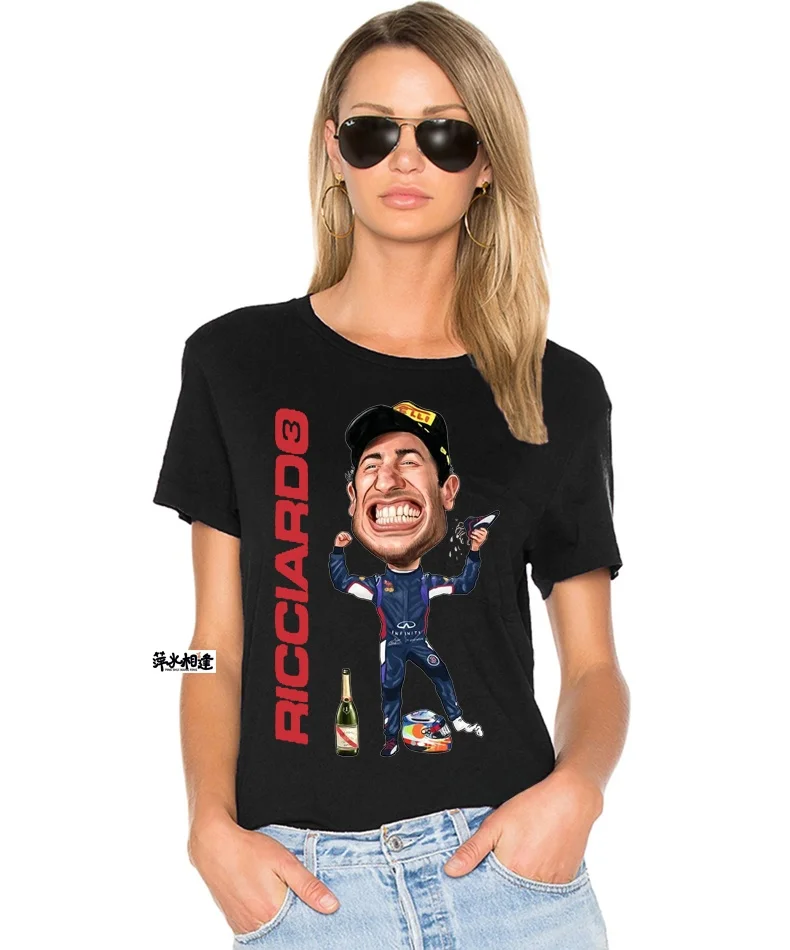 

Funny Daniel Ricciardo 3 T-irt Men's Tee Comfortable Cotton Top for Casual Wear Sli Ladies' T-irt in Soft Material