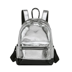 Silver Patent Leather Women Backpacks Fashion Travel For Girl Backpack Luxurious Female Designer Back Pack Ladies Mochilas Sac