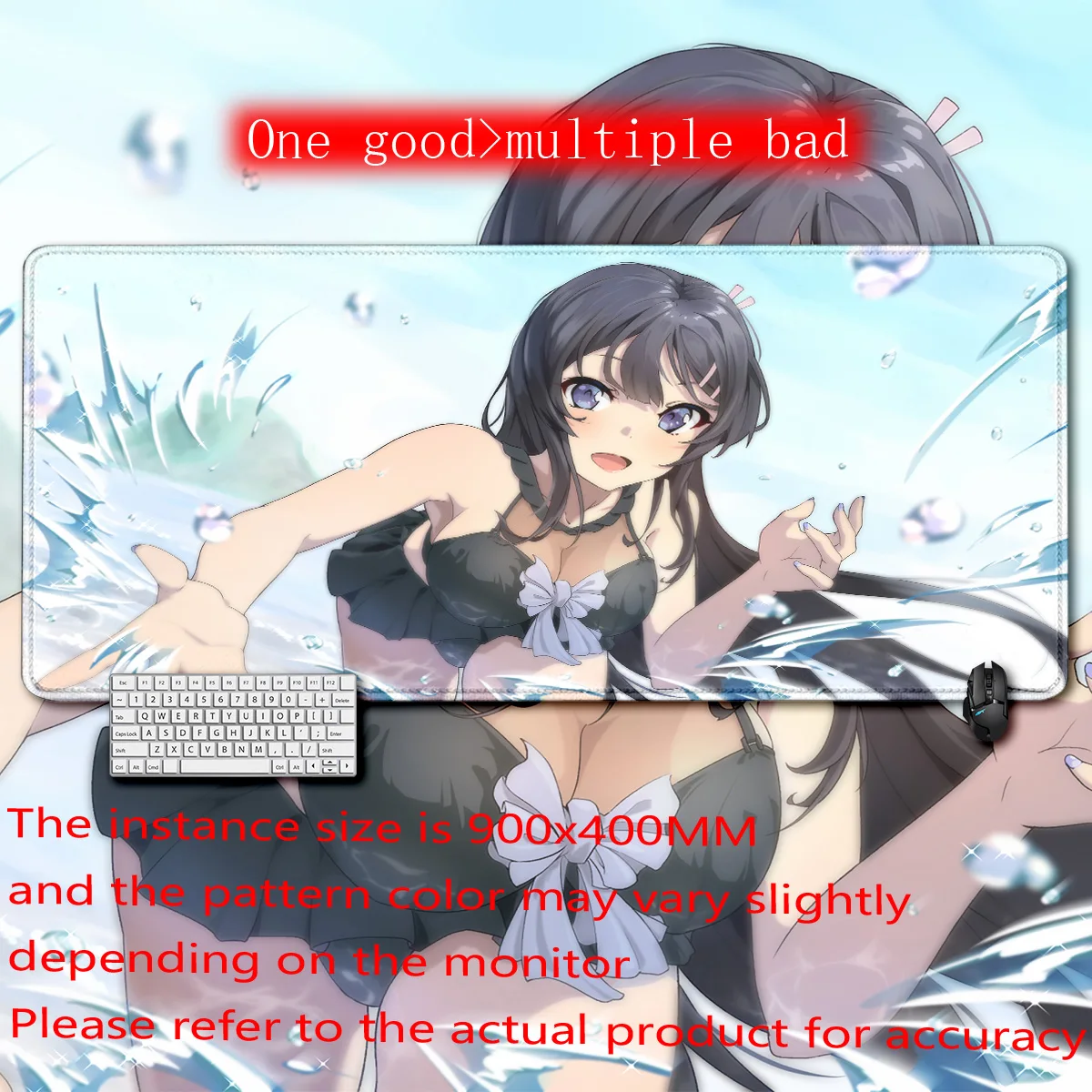 

Anime Sakurajima Mai Anime teclado Mouse Pad Gaming soft Abstract Large 900x400mm MouseMat Anime XXL Mause Carpet PC MousePad