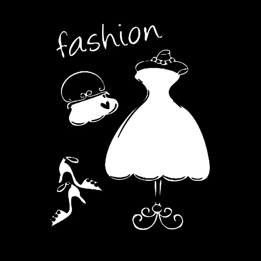 Fashion Garment Boutique Store Window Decoration Shopping Girl Woman Name Sign Sticker Advertising Wall Sticker Store Sticker