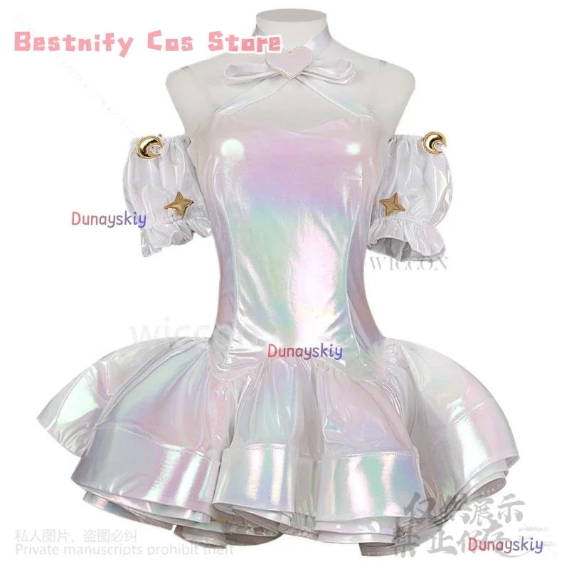 لعبة كوسبلاي جيم المحتاجة للفتيات ذات الجرعة الزائدة كوسبفريه إغو كانجيل أنيمي زي جيراي كي بنات كاواي ليزر أبيض لوليتا فستان كعكة الباروكات تخصيص