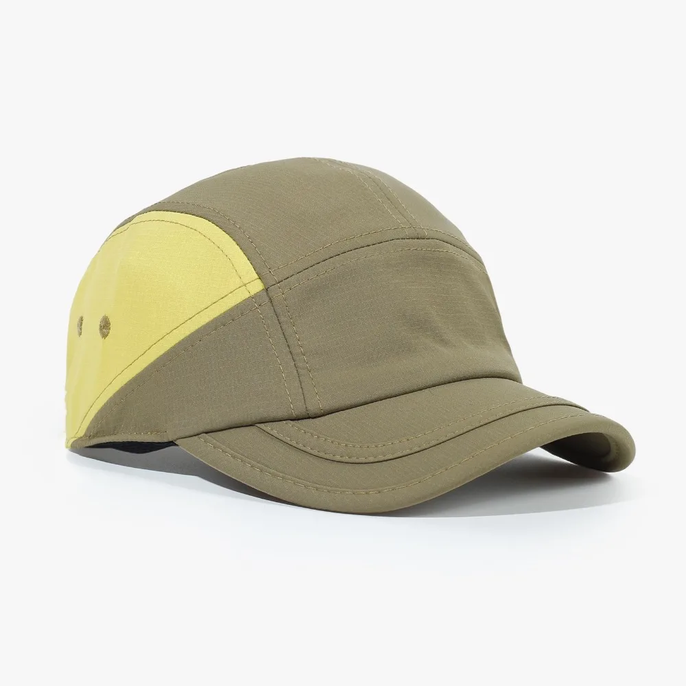 Casual Short Brim Baseball Cap 5 Panel Mesh Quick-Dry Plain Hat Breathable Duckbill Cap Running Headwear