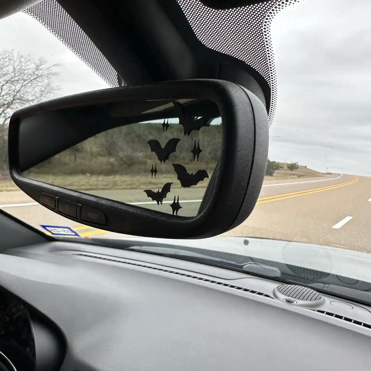 ملصق مرآة الرؤية الخلفية للسيارة، الخفافيش والنجوم، ملصق مرآة جانبية، ملصق الخفافيش الصغيرة، ملحقات المرآة الخلفية للسيارة #6