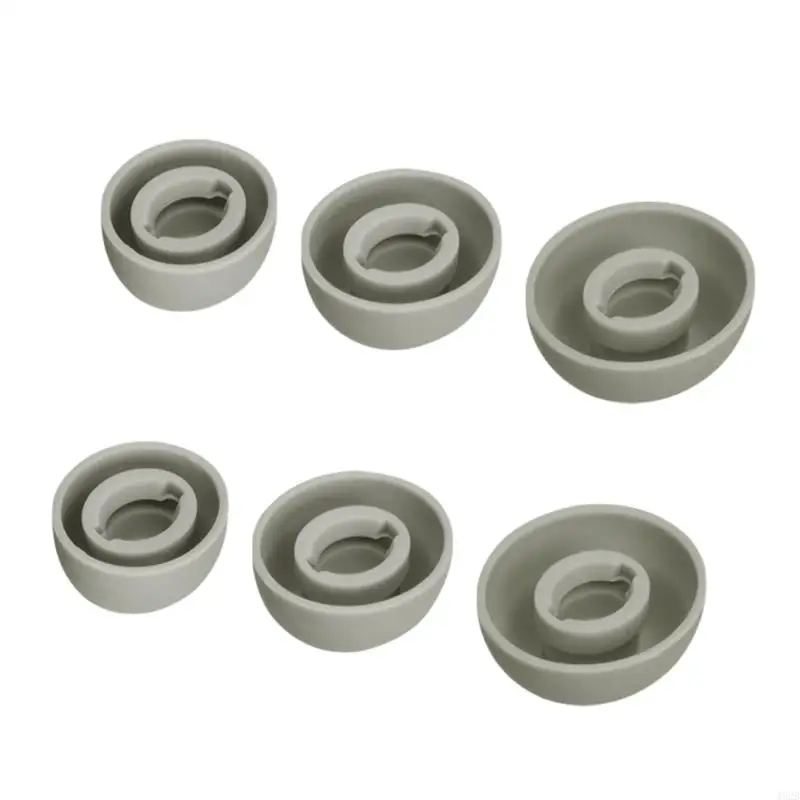 462b 귀 이어폰에 대한 소프트 실리콘 이어티브 소음 격리 이어 팁 세트 3size 6pcs