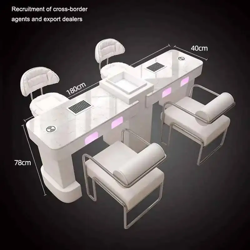 

Manicure New Table Model Marble Nail Chair Salon Furniture Designer Mesas UV Lamp Professional Nails Gel Manicure Tafel Funiture