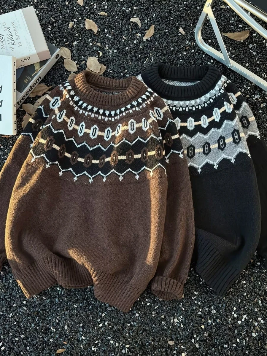 

Sli round Ne Knitted Sweater Men's Base Layer irt Trendy Autumn Winter Soft Polyester Long Sve Casual Faionable