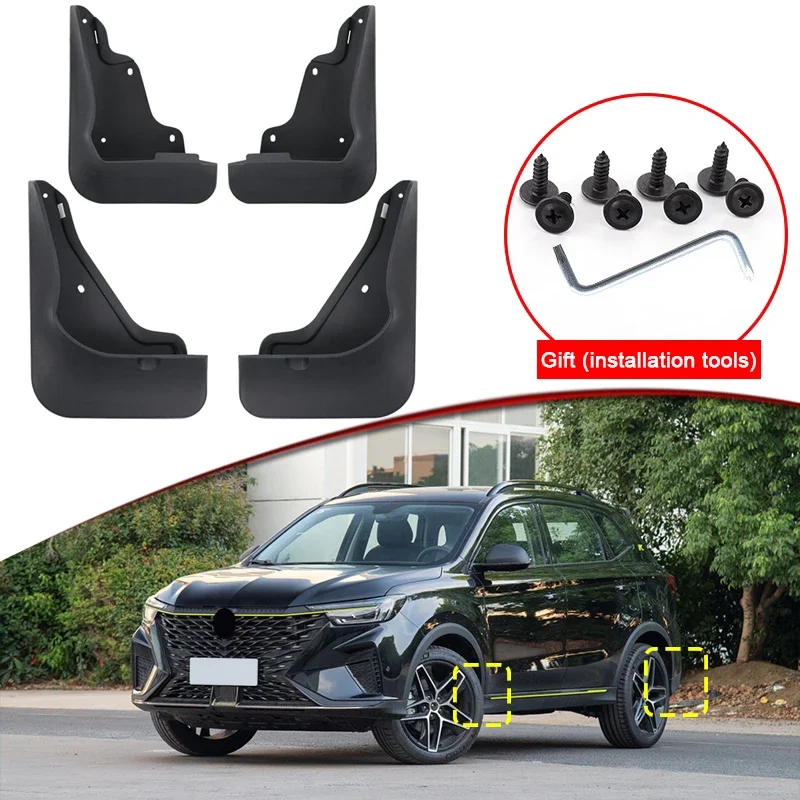 

4pcs Car Styling Fit For MG RX5 2023 2024 ABS Car Mud Flaps Splash Guard Mudguards MudFlaps Front Rear Fender Auto Accessories