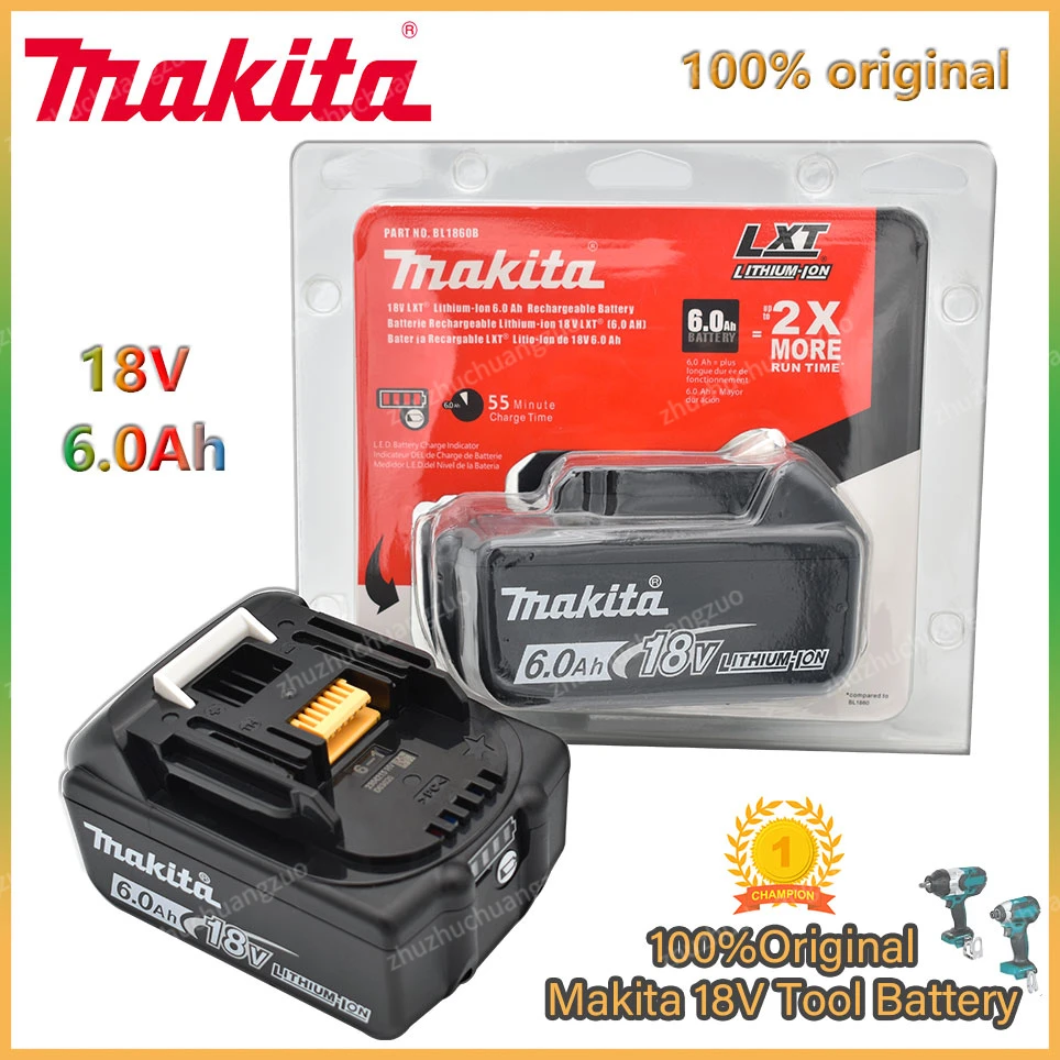 100% Original Makita 6Ah/5Ah/3Ah 18V Makita Battery BL1830B BL1850B BL1850 BL1840 BL1860 BL1815 Replacement Lithium Battery