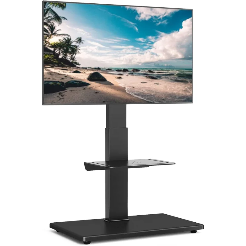 

Rfiver Universal Swivel Floor TV Stand with Sturdy Wood Base for 40-77 Inch LCD LED Flat/Curved Screen TVs, Height Adjustable