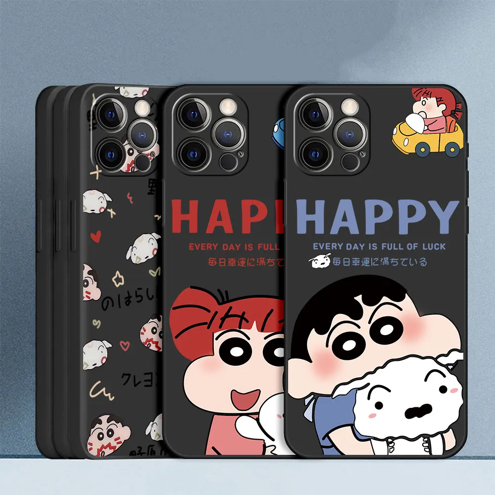 Black Soft Case For Xiaomi 17T 15T 14T 13T 10T Mi 11 Lite 5G NE 11T Pro TPU Mobile Phone Cover Nohara Shinnosuke Sakurada Nene view 2