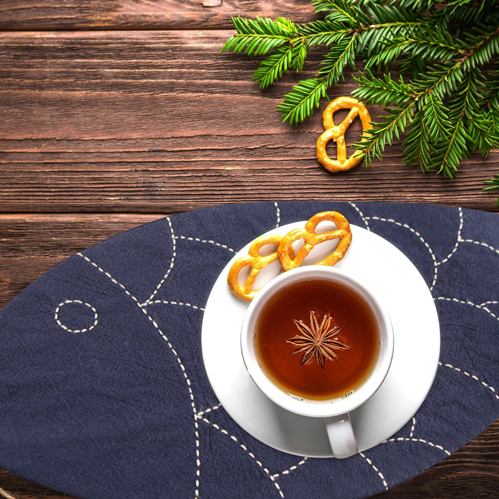 Kit de Sashiko para Principiantes, Bordado Japonés DIY para Posavasos y Alfombrillas de Té con Auténtico Diseño de Peces