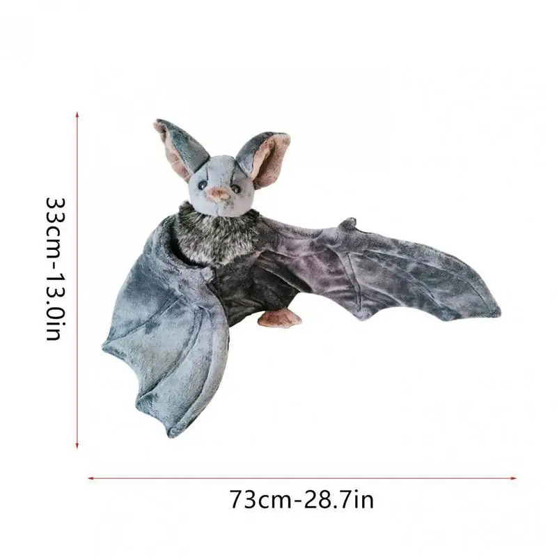 Simulation Halloween Bat Plush 13 Inch Bat Stuffed Animals Plush Toys | Soft Plush Pillow Animal Doll for Hugging Bat Home Decor