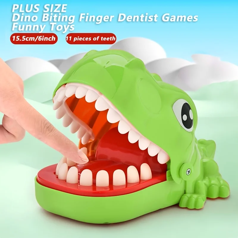 Juguete para morder los dedos de dinosaurio hilarante, perfecto para bromas y diversión familiar, regalo Ideal para niños de 3 a 12 años en Navidad,