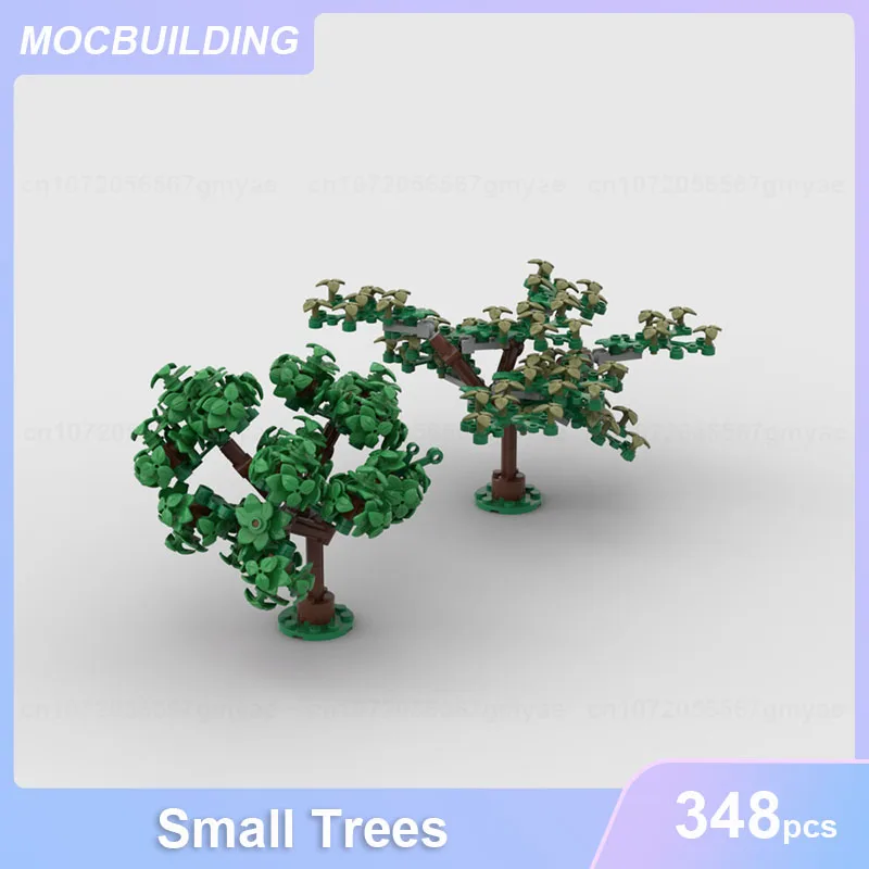 Small Trees Model MOC Building Blocks DIY Assemble Bricks Educational Creative Display Collection  Toys Xmas Gifts 348PCS