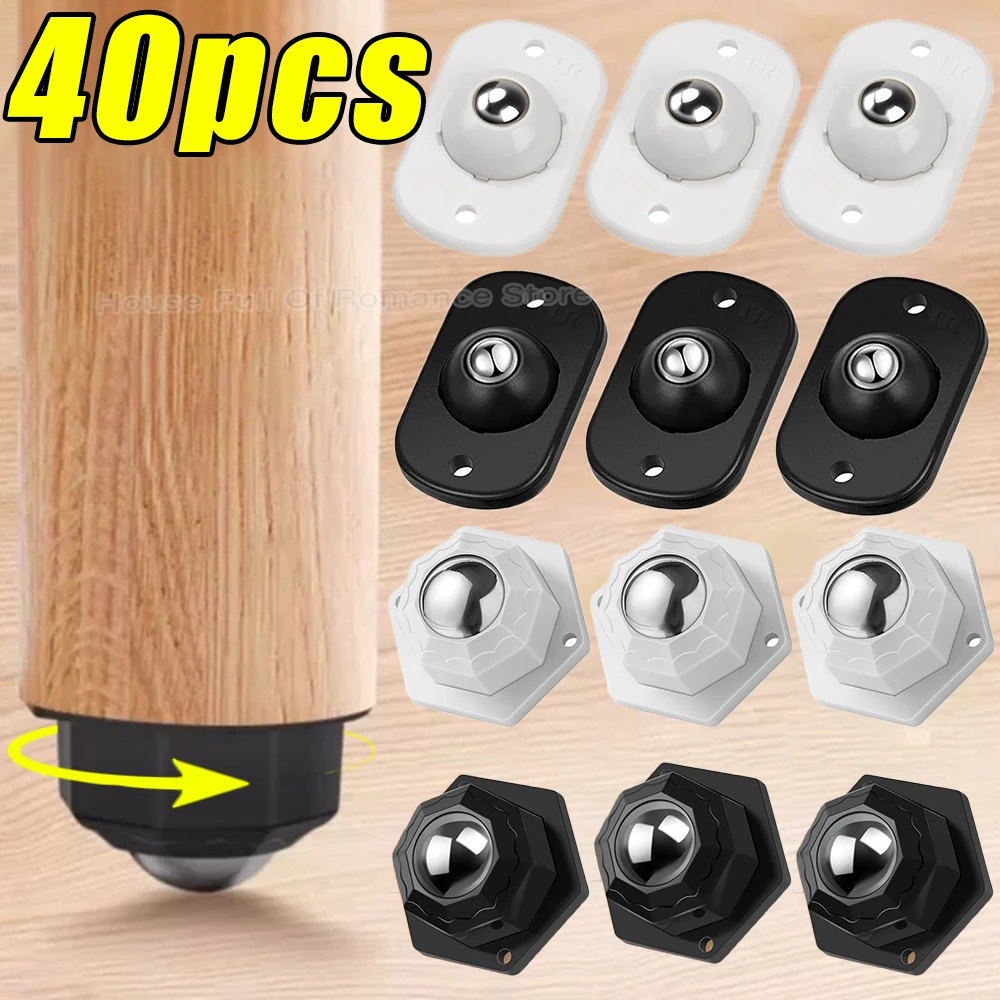 Ruedas giratorias universales, Mini polea autoadhesiva, rueda giratoria para caja de almacenamiento de muebles, armario de basura, rodillo deslizante para electrodomésticos