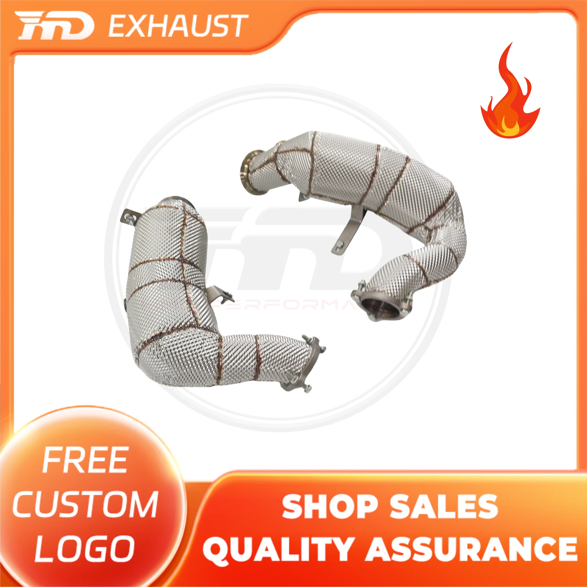 

HMD Hot sale Stainless Steel Downpipe For Porsche Macan GTS 95B 3.0T High Flow Performance Exhaust System With Heat Shield