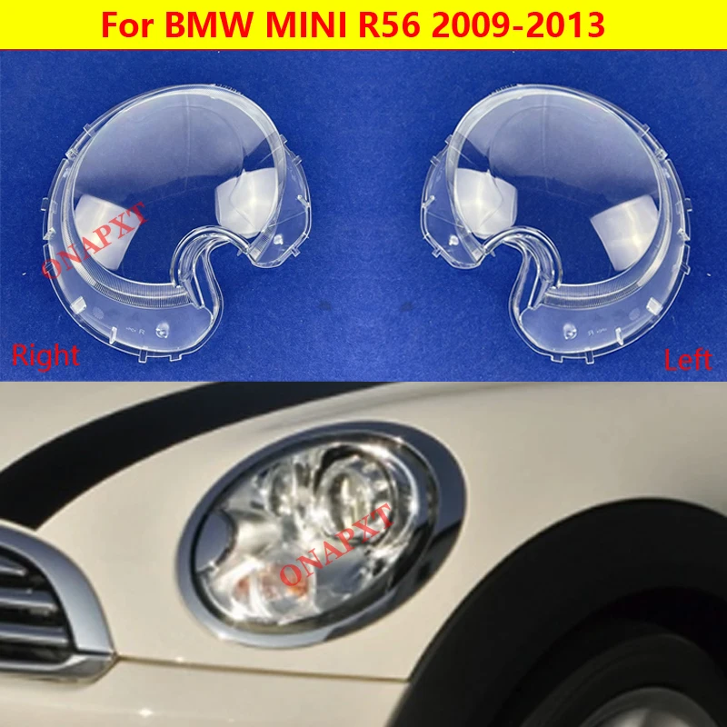 

Car Light Caps Lampshade Front Headlight Cover Glass Lens Shell Transparent Cover For BMW MINI R56 2009-2013