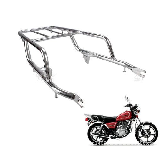 EU quality Motorcycle Shelf Rear Shelf Rear Tailstock Rear Box Rack Thickened Becker Pipe Rack Luggage Rack FOR GN125 Hj125-8