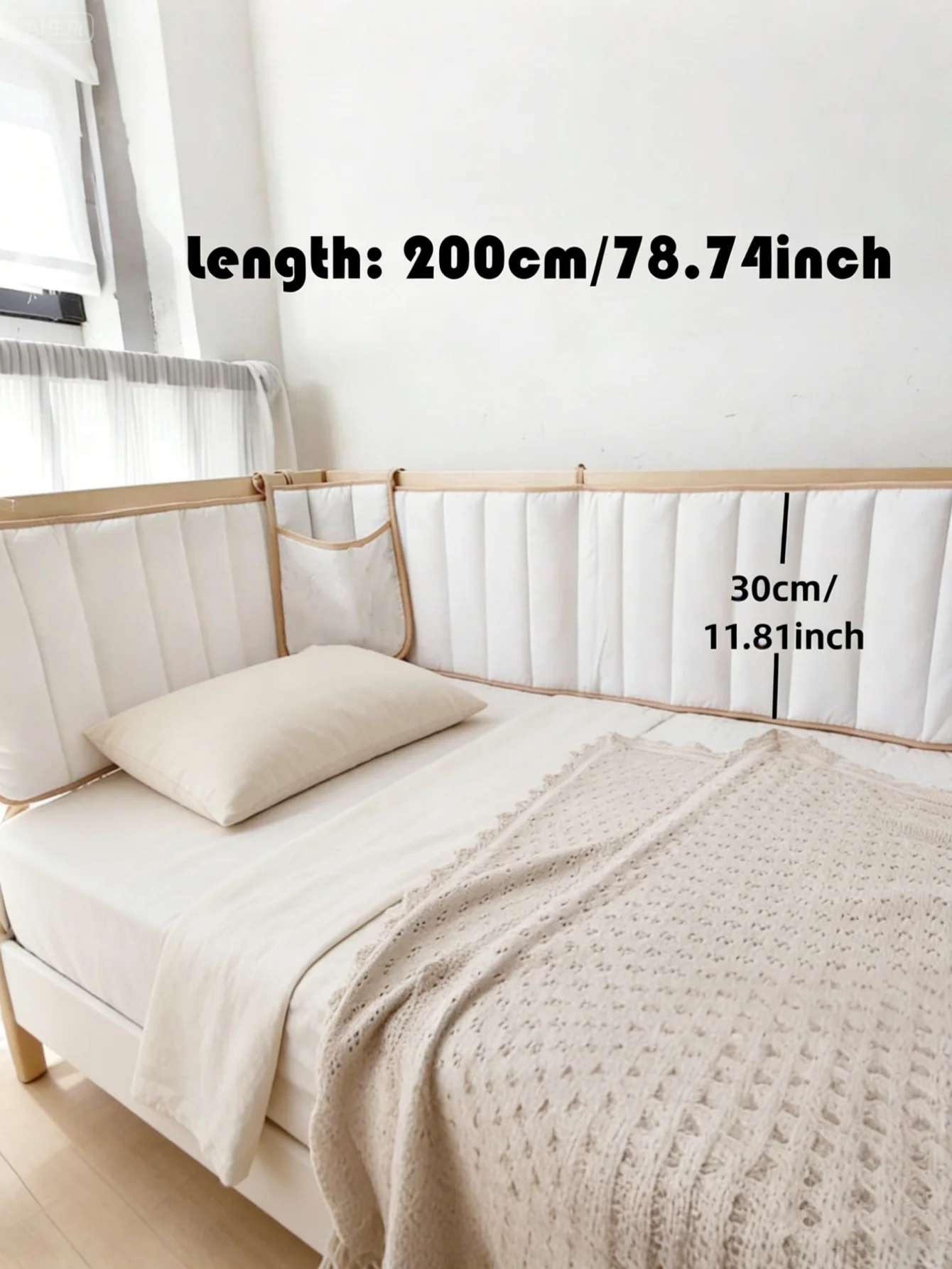 Baby Bumper 180Cm/Piece Double Sides Usable Crib Bed Protector Autumn Winter Warm Cartoon Printed Anti Collision Cushion