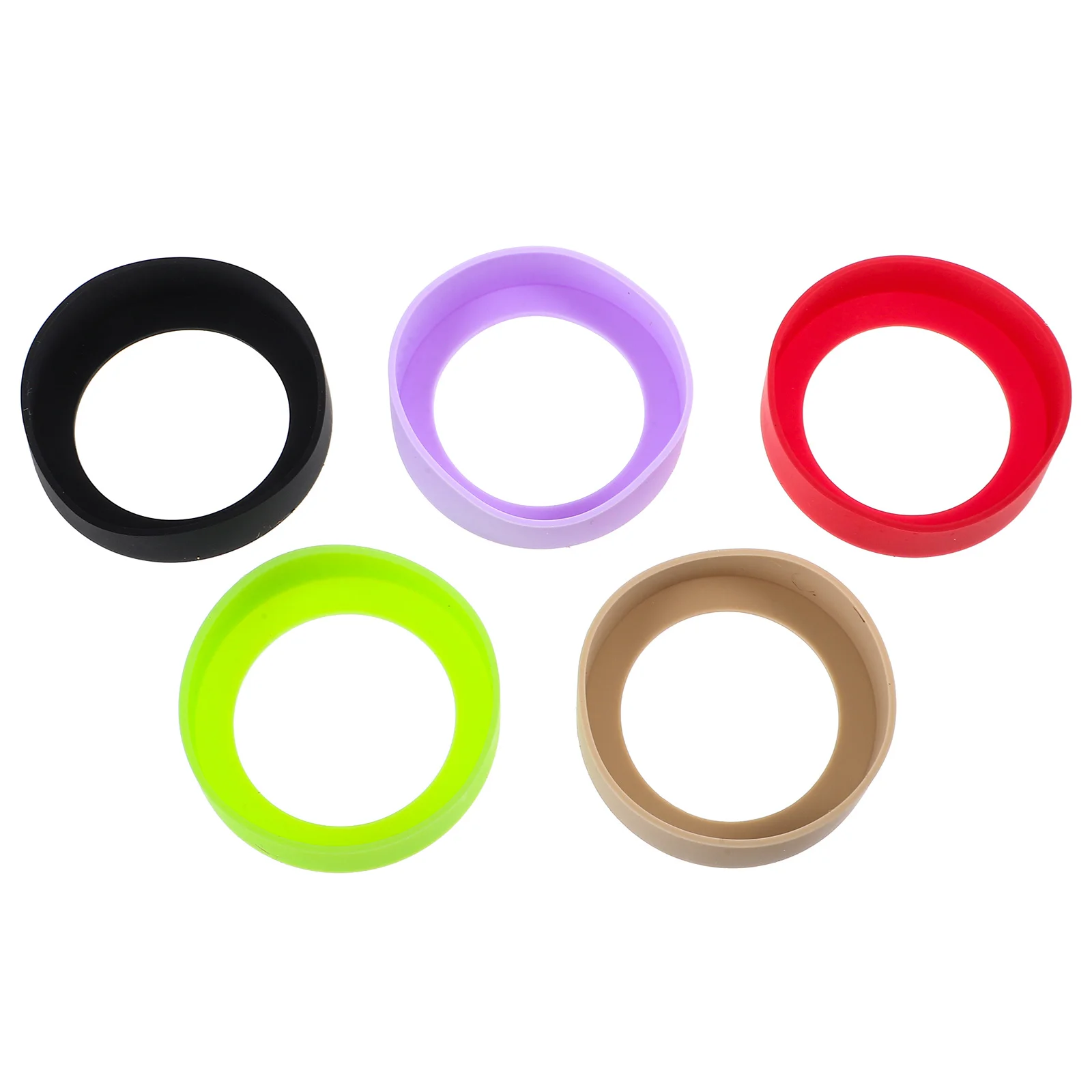 

5Pcs Silicone Sleeve Bottom Cover for Water Bottle Non-Slip Heat Insulation Bottle Boot Protector Bottles Boots