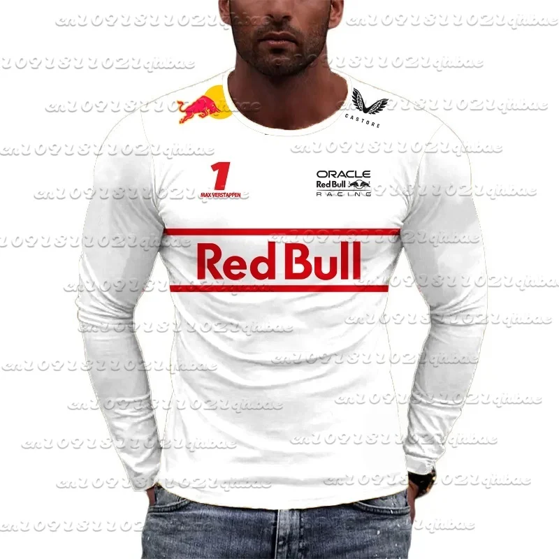 

2025 New Red Bull Racing Team Follower MAX Verstappen Quick Dry Breathable Cycling Jersey Jersey Oversized Long Sleeve for Mens