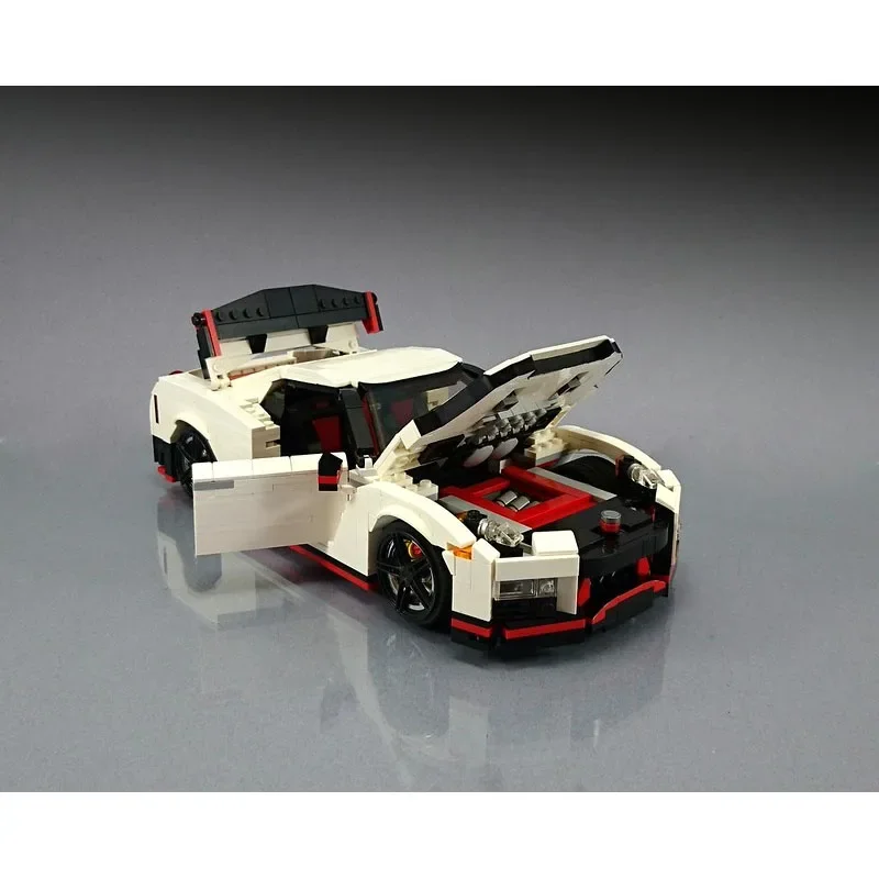 MOC-20518 weiße neue gtr r35 supercar montage nähte baustein modell 1006 baustein teile moc kreatives spielzeug geschenk