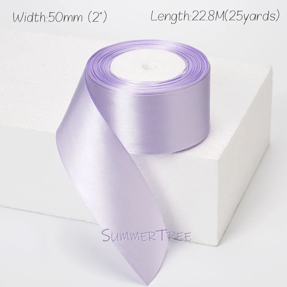 Lila Satinband 25 Yards 22,8 Meter 6 mm 10 mm 15 mm 25 mm 38 mm 50 mm Hellviolett für handgefertigte DIY-Geschenkverpackung Halloween-Dekoration – Detail 13