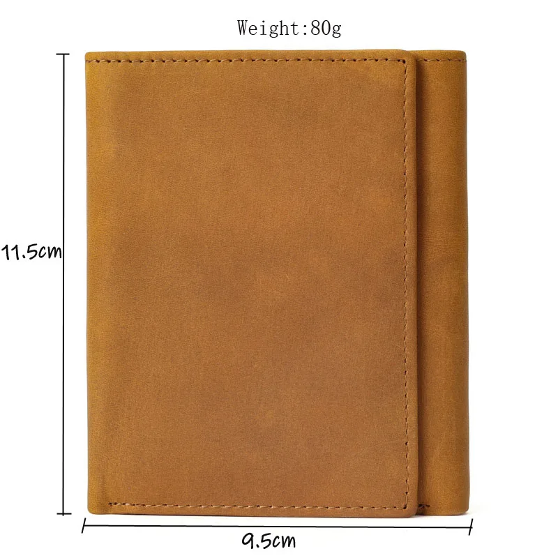 Man's Card Wallet Soft Genuine Leather Short Purse for Men Women Vintage Smart Multi-functional Credit Card Photo Wallet