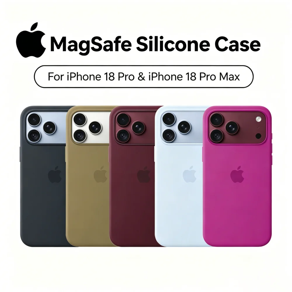 Etui na telefon z płynnego silikonu, kompatybilne z MagSafe, do bezprzewodowego ładowania, w kolorze jasnoniebieskim, matowe, dla modeli iPhone 18 Pro Max, 18 Pro, 17 Pro Max, 17 Pro, 17 Air.