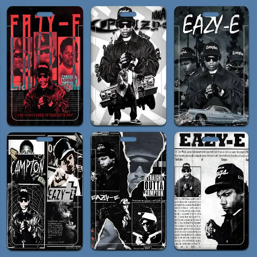 Rapper E-Eazy-E Unisex Work ID Card Holder Lanyard Badge Holders Business Exhibit School Strap Neck Hang