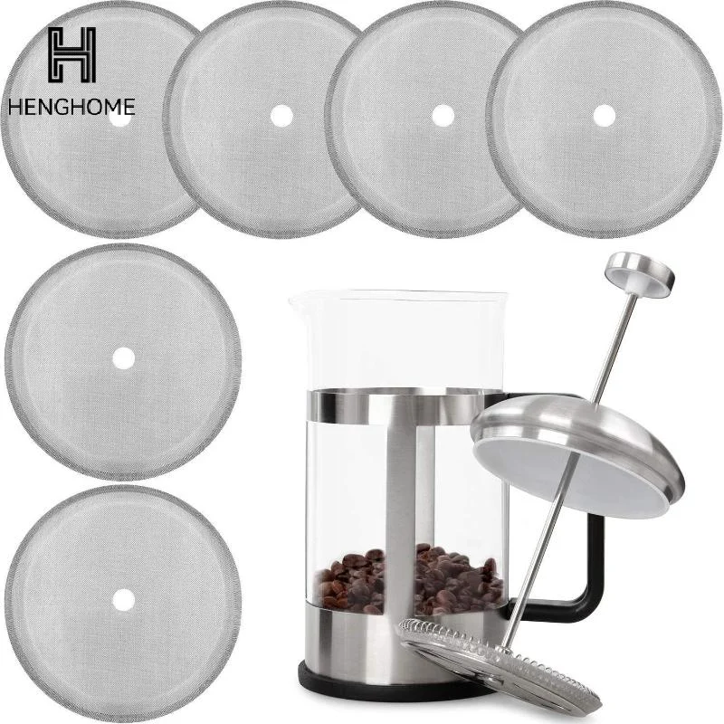 Stainless Steel French Press Filter Screens Reusable Fine Mesh For Home Coffee Brewing
