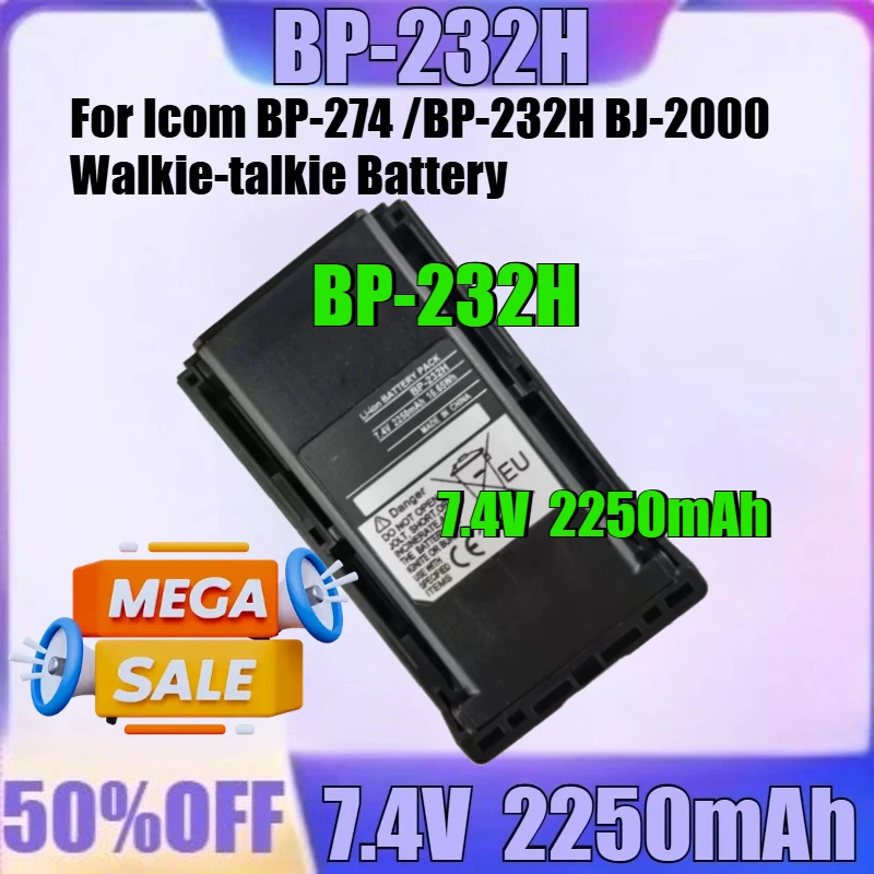 

For Icom BP-274 /BP-232H BJ-2000 Walkie-talkie Battery New BP-274 /BP-232H 1900mAh 2250mAh High Quality Battery