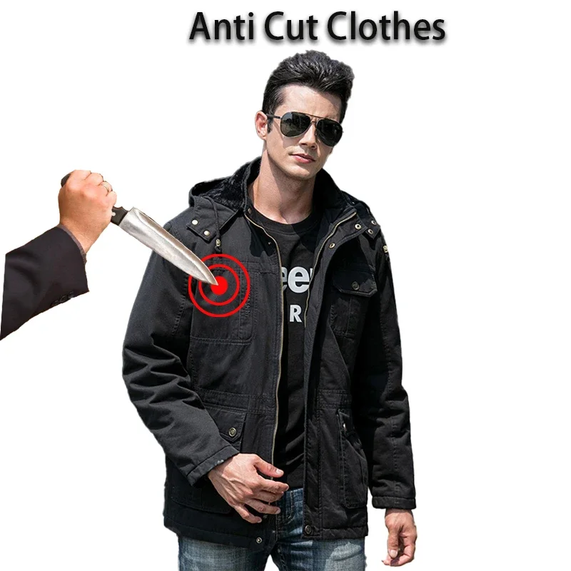 

2024 Anti-stab Military Tactical Safe Jacket Bodyguard Police Businessman Outdoor invisible Self-defense fashion Casual Coat