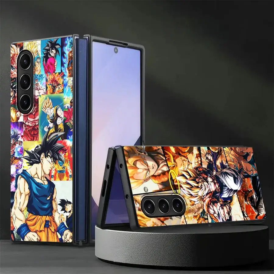 Funda trasera de teléfono para Samsung Galaxy Z Fold 7 6 5 4 3 ZFold4 ZFold5 ZFold3 ZFold7 ZFold6 Dragons Anime Balls