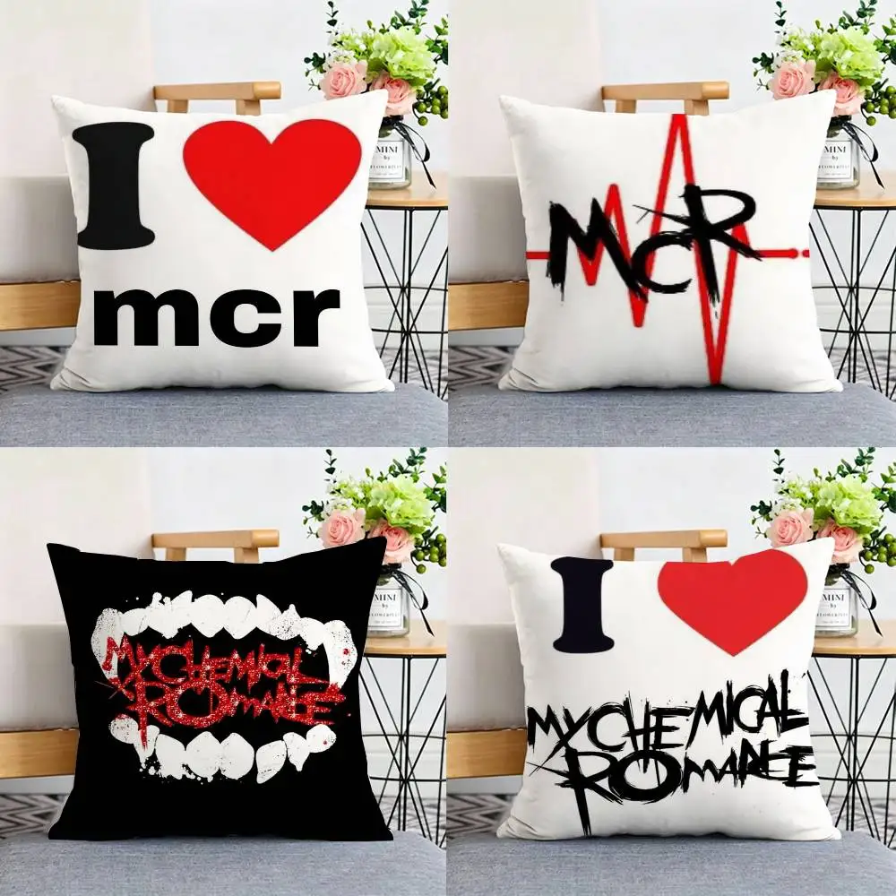 

Band My C-Chemical R-Romance Double-sided print Pillow Case for Sofa Living Room Home office Decor Protective Cover