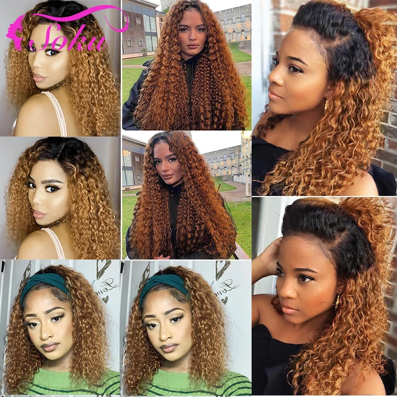 13X4 Wig Rambut Manusia Renda Depan Wig Renda Gelombang Dalam Brasil Pirang Ombre 150% Wig Rambut Remy dengan Rambut Bayi untuk Wanita Kulit Hitam