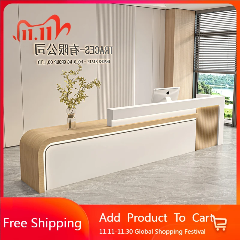 

Aesthetic Minimalist Reception Desks Shop Luxury Modern Shelves Reception Desks Hotel Display Comptoire Accueil Trendy Furniture