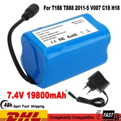 7.4V 19800mAh Battery For T188 T888 2011-5 V007 C18 H18 V18 D18B FX88 Remote Control RC Fishing Bait Boat Battery Parts