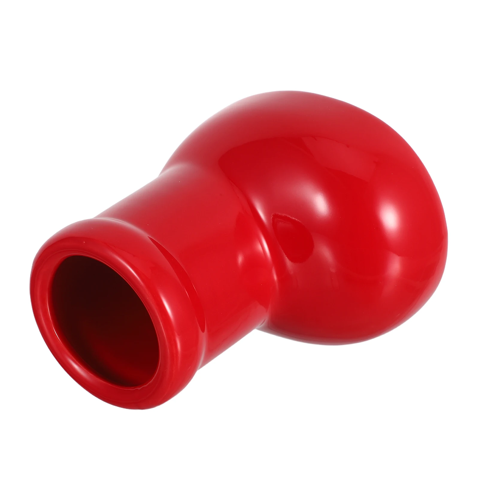 

Ceramic Boot Vase Bright Red Christmas Decor - Unique Creative Flower Holder for Living Room Office Table Centerpiece Home