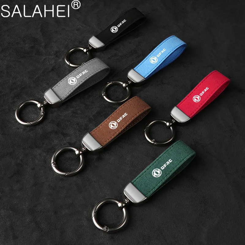 Suede Car Key Ring Luxury Genuine Leather Keychain for Dongfeng DFM DFSK H30 Corss T5l Glory S30 Sx5 580 2024 Auto Accessories