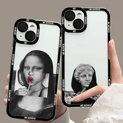 Classic David Mona Lisa Case for Xiaomi Redmi Note 12 4G 13 Pro 11 10 9 13 Pro Plus 12S 11S 10S Redmi 12 13C Note 13 5G Cover