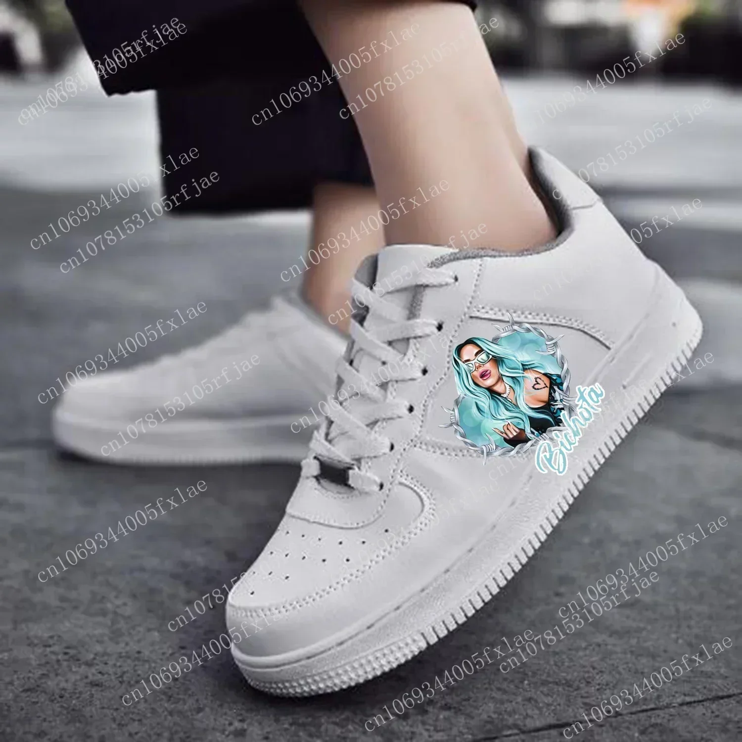 Karol G Bichota AF basket Manana Sera Bonito Pria Wanita, olahraga kualitas tinggi datar Sneakers renda jaring sepatu kustom