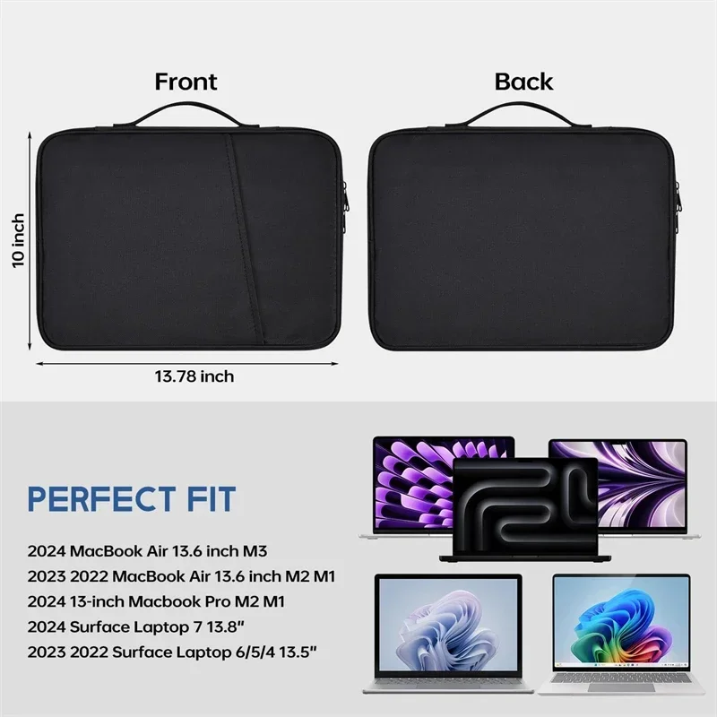 Custodia portatile antiurto con manico per laptop per MacBook Air 13 pollici Chip Mac Book Pro Cover Accessori