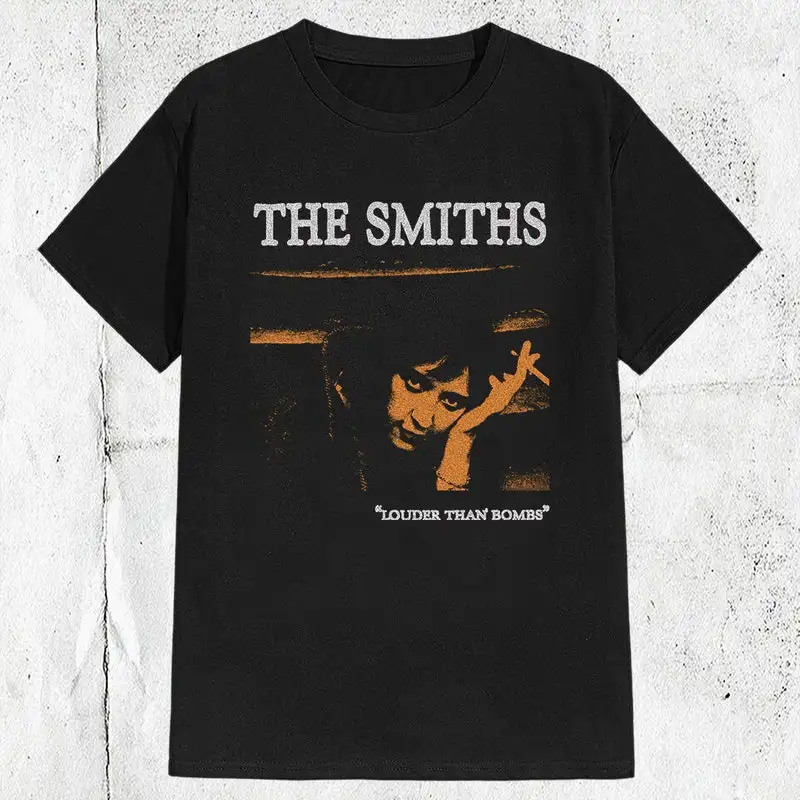 Vintage 80s The Smiths Band Louder Than Bombs Album T-shirt ,Graphic Short Sleeve Crew Neck Cotton T-Shirt